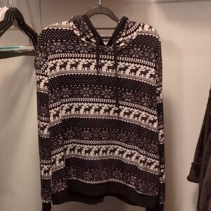 Cuddl Duds Black and White Patterned Matching Set